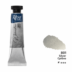 Akvarelové barvy Rosa 10 ml 801 Silver 